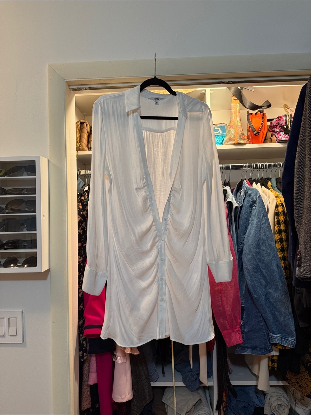 BB Dakota by Steve Madden White Button-Front Mini Dress